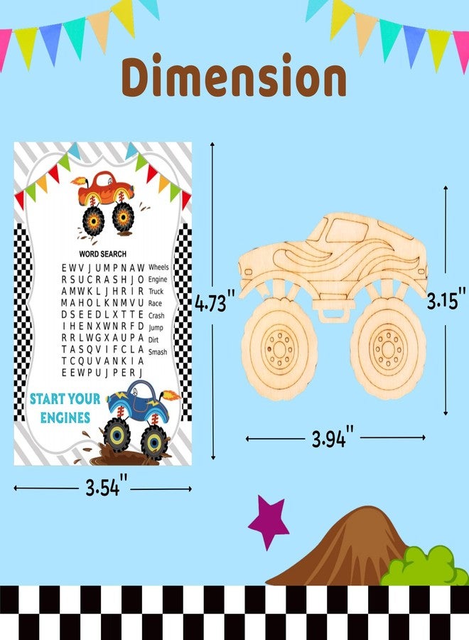 GOGREENWOVEN Monster Truck Party Favors - 12 PCS Truck Car Birthday Party Supplies - Car Bubbles & Paint Crafts - Monster Truck Birthday Decorations Goodie Bags Gifts Prizes for Kids Girls Toddler - Image 5